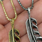 Eagle Feather Pendant Necklace  customdiamjewel   