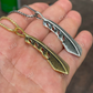 Eagle Feather Pendant Necklace  customdiamjewel   