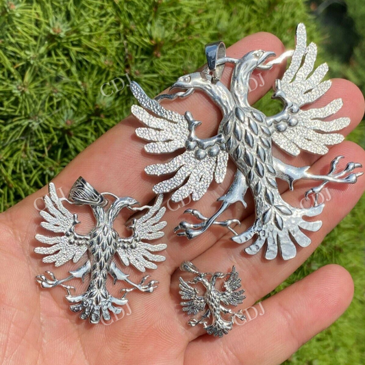 Double Headed Eagle Hip Hop Pendant  customdiamjewel   