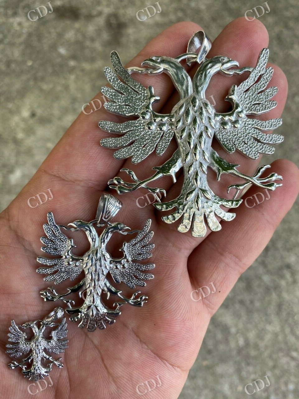 Double Headed Eagle Pendant customdiamjewel