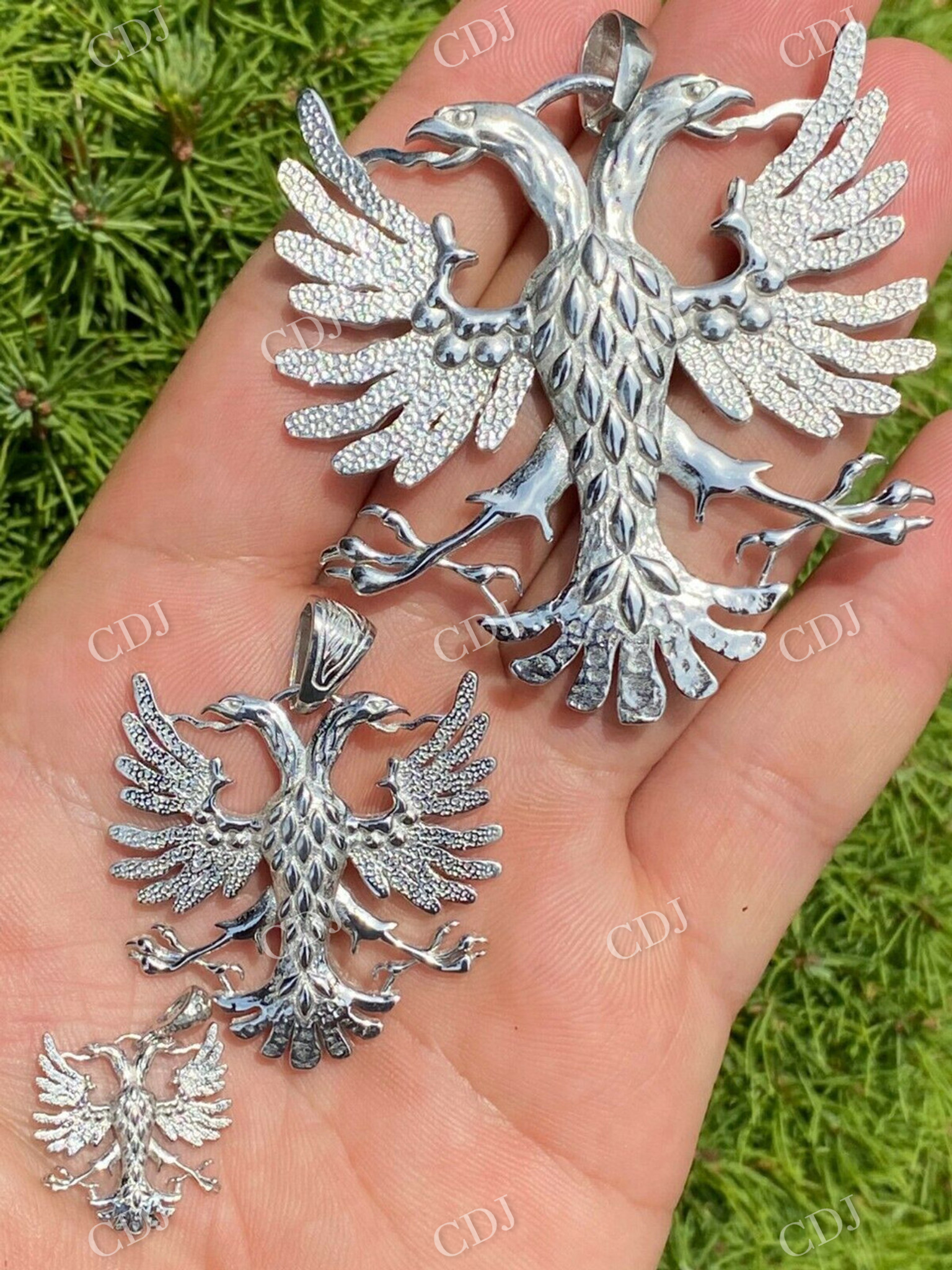 Double Headed Eagle Pendant customdiamjewel