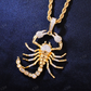 Hip Hop Gold Plated Moissanite Diamond Scorpion pendant hip hop jewelry CustomDiamJewel