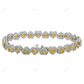 Canary Yellow Moissanite Diamond Heart Bracelet hip hop jewelry CustomDiamJewel