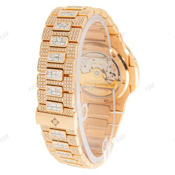 Customized Baguette CVD Diamond Patek Philippe Watch customdiamjewel