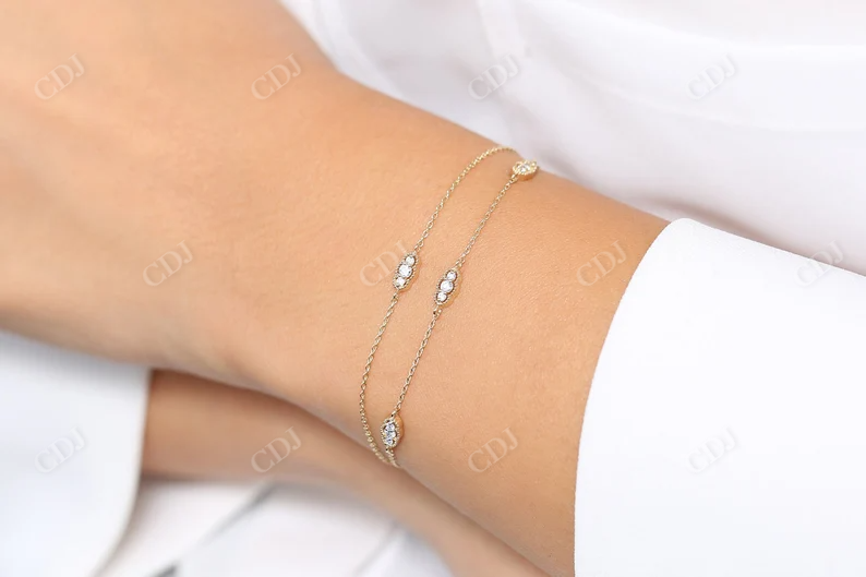0.31CTW Moissanite Delicate Diamond Bracelet  customdiamjewel   