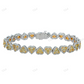 Canary Yellow Moissanite Diamond Heart Bracelet hip hop jewelry CustomDiamJewel