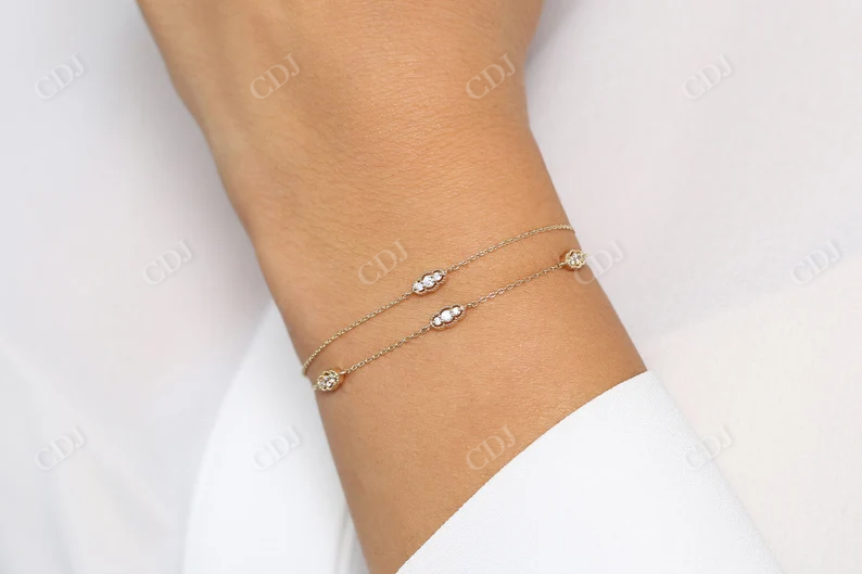 0.31CTW Moissanite Delicate Diamond Bracelet  customdiamjewel   