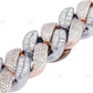 Round And Baguatte Moissanite Two Tone Bold Jwelery hip hop jewelry customdiamjewel