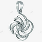 Sterling Silver Moissanite Flower Design Pendant hip hop jewelry CustomDiamJewel