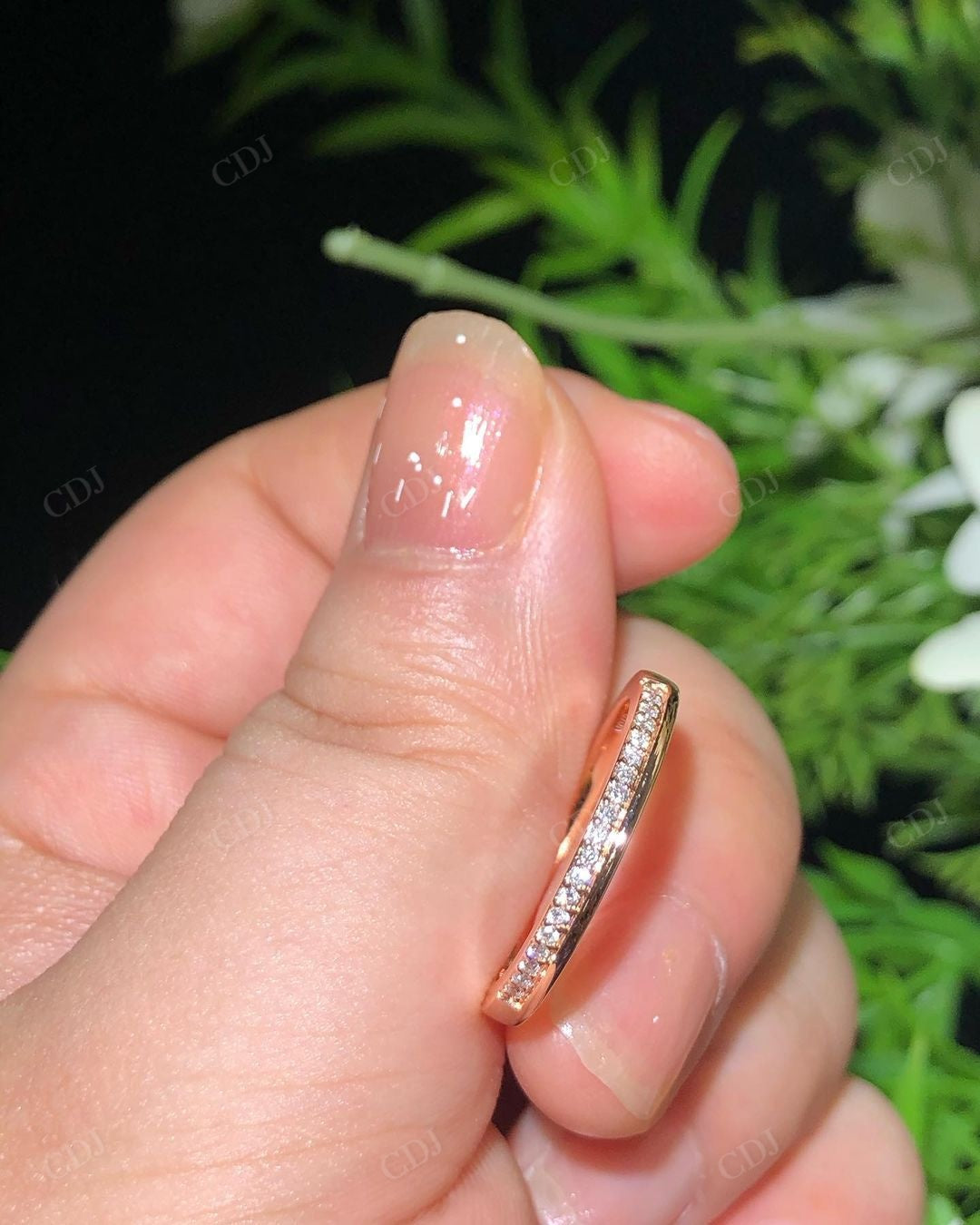 Dainty Lab Grown Diamond Bridal Matching Band