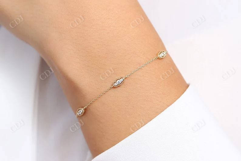 0.31CTW Moissanite Delicate Diamond Bracelet  customdiamjewel   