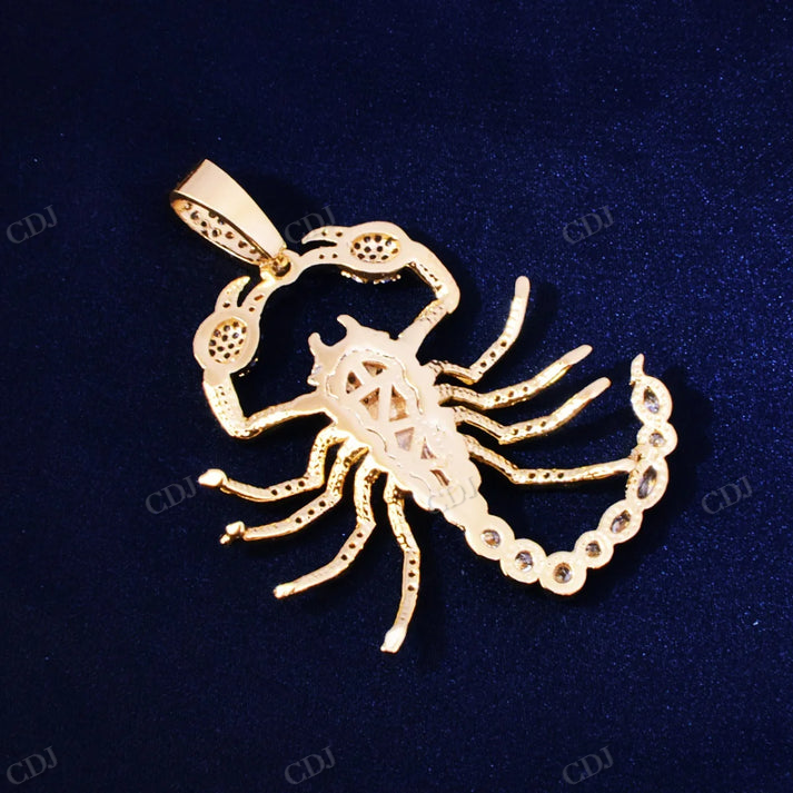 Hip Hop Gold Plated Moissanite Diamond Scorpion pendant hip hop jewelry CustomDiamJewel