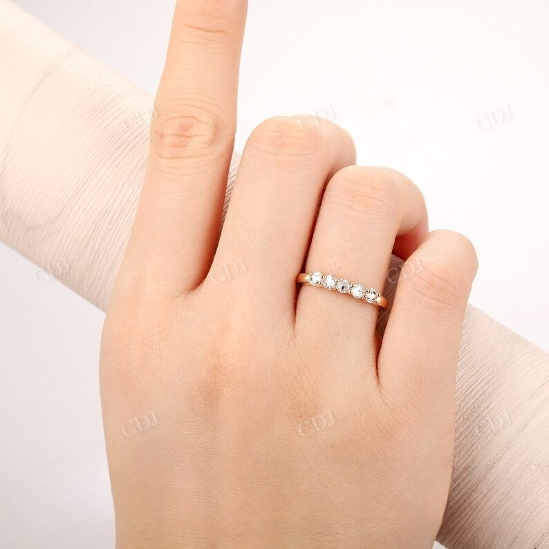 0.5CTW Round Rose Cut CVD Diamonds Wedding Band  customdiamjewel   