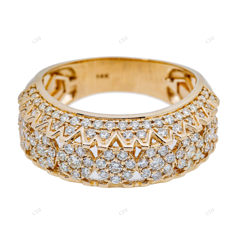 Sterling Silver Moissanite Luxury Band For Men hip hop jewelry customdiamjewel