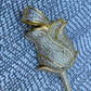 Rose Flower Hip Hop Diamond Pendant  customdiamjewel   