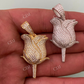 Rose Flower Hip Hop Diamond Pendant  customdiamjewel   