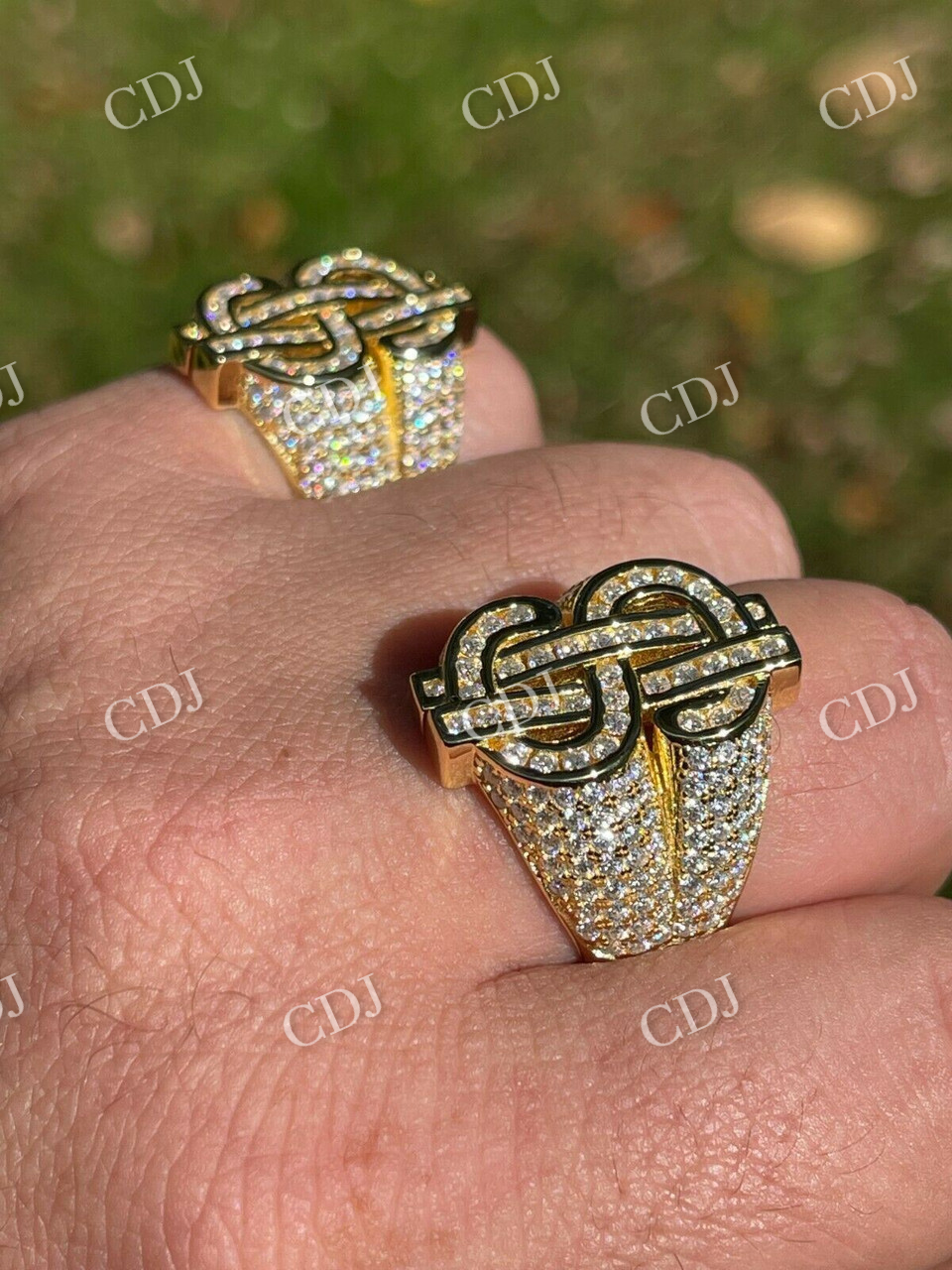 Hip Hop Dollar Sign Money Ring  customdiamjewel   