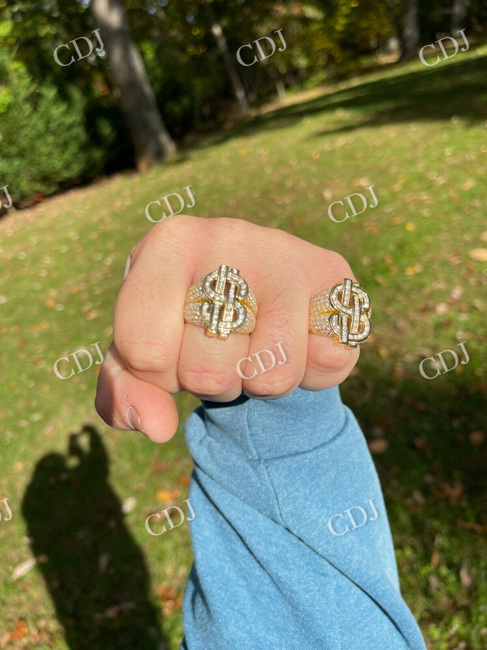Hip Hop Dollar Sign Money Ring  customdiamjewel   