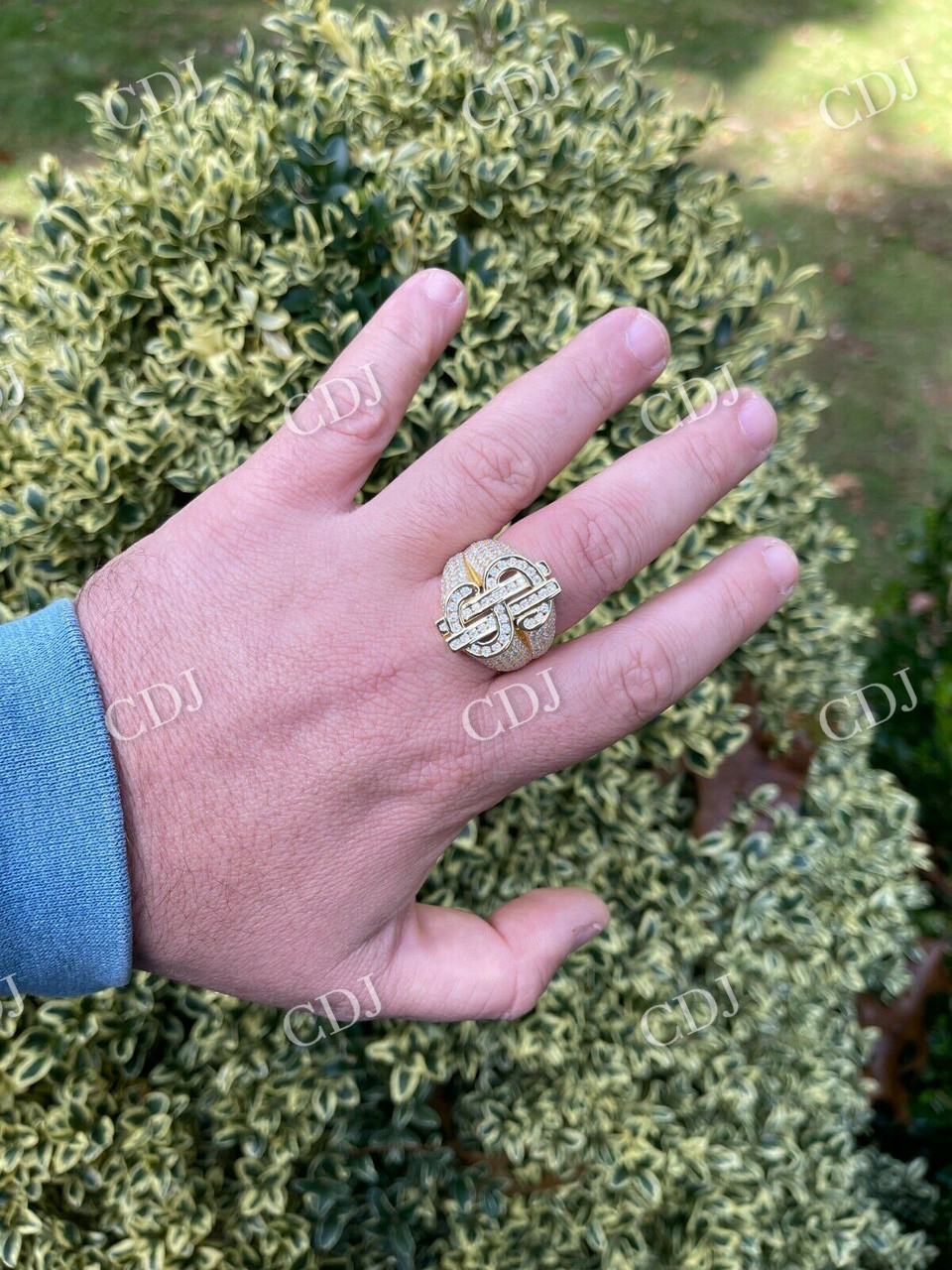 Hip Hop Dollar Sign Money Ring  customdiamjewel   