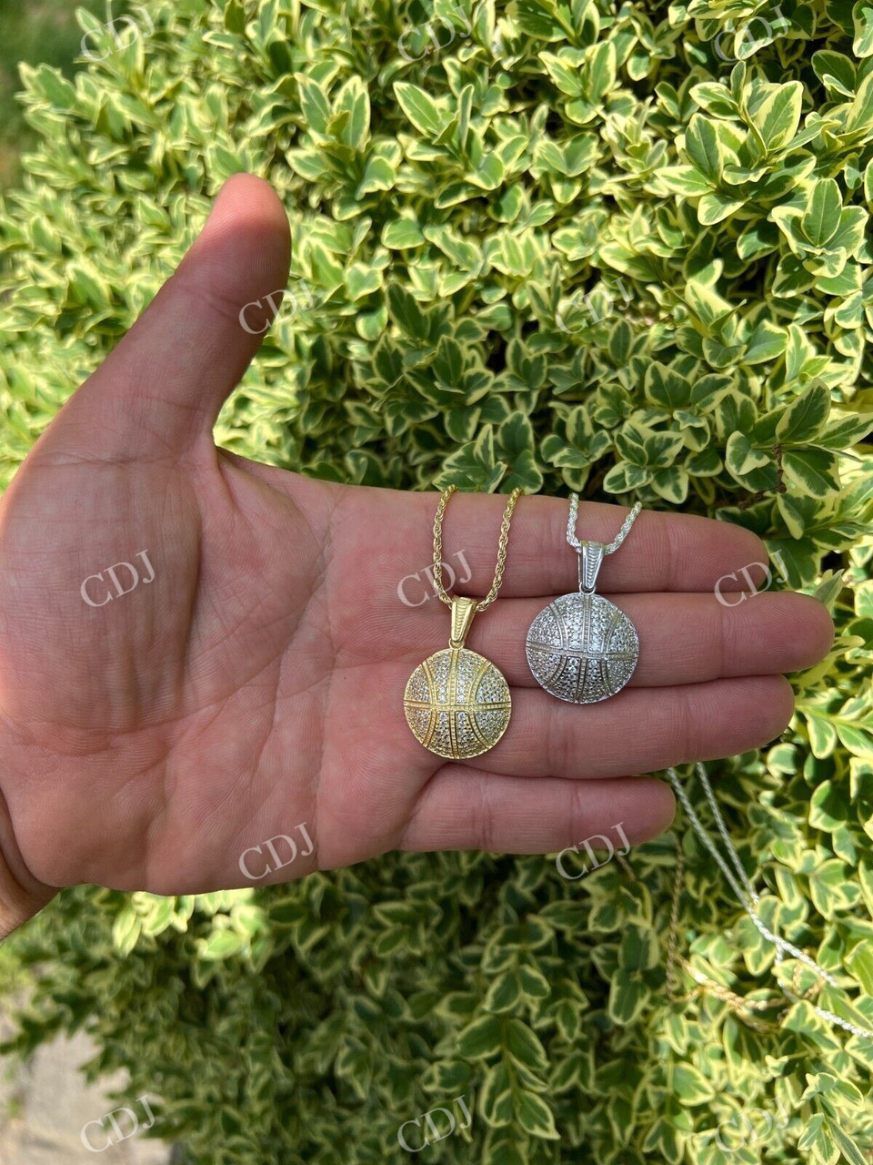 14k Gold Basketball Diamond Pendant  customdiamjewel   