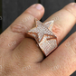 Antique Fully Icey Star Ring For Man's  customdiamjewel   