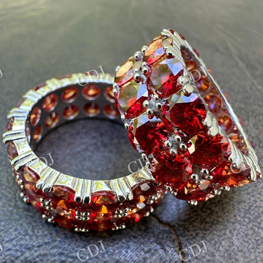 Red Diamond Hip Hop Tennis Band  customdiamjewel   