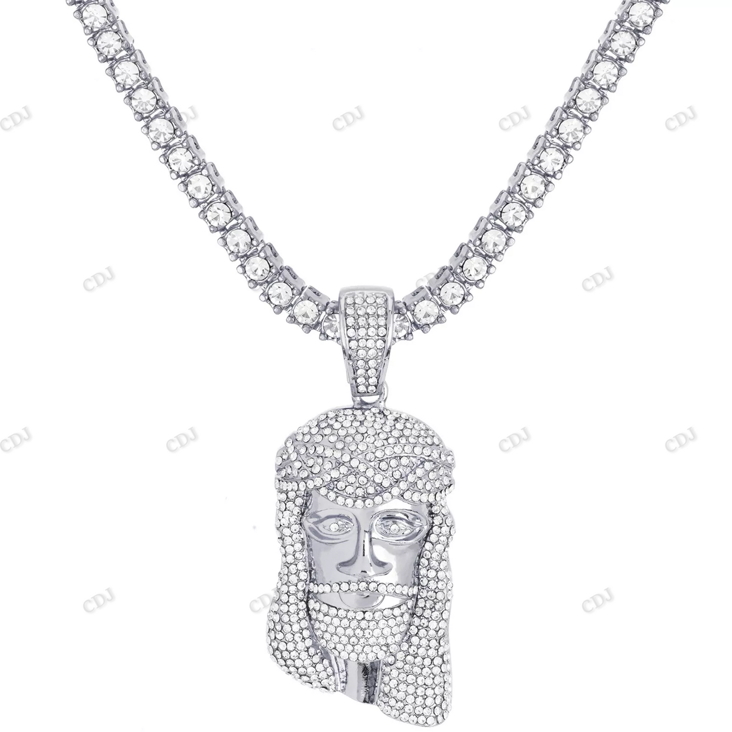 Hip Hop Fully Iced Out Custom Jesus Pendant hip hop jewelry CustomDiamJewel