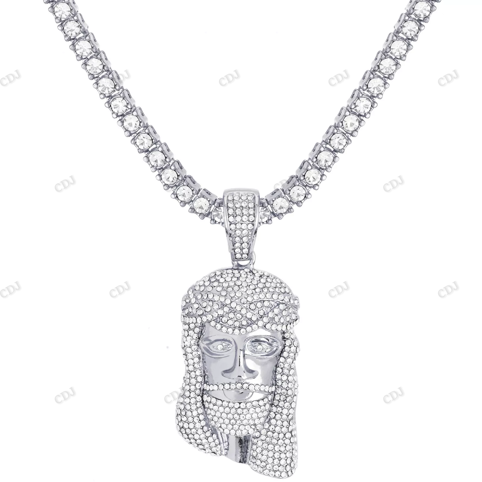 Hip Hop Fully Iced Out Custom Jesus Pendant hip hop jewelry CustomDiamJewel