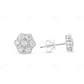 0.30 CT White Gold Flower Bezel Set Stud Earrings Stud earrings CustomDiamJewel