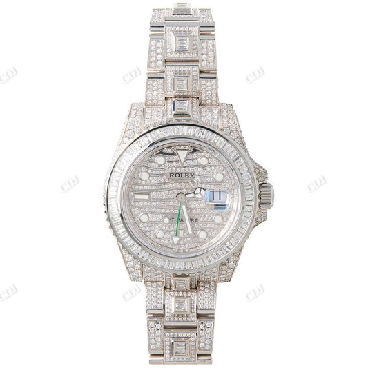Luxurious Rolex Moissanite Watch For Men customdiamjewel