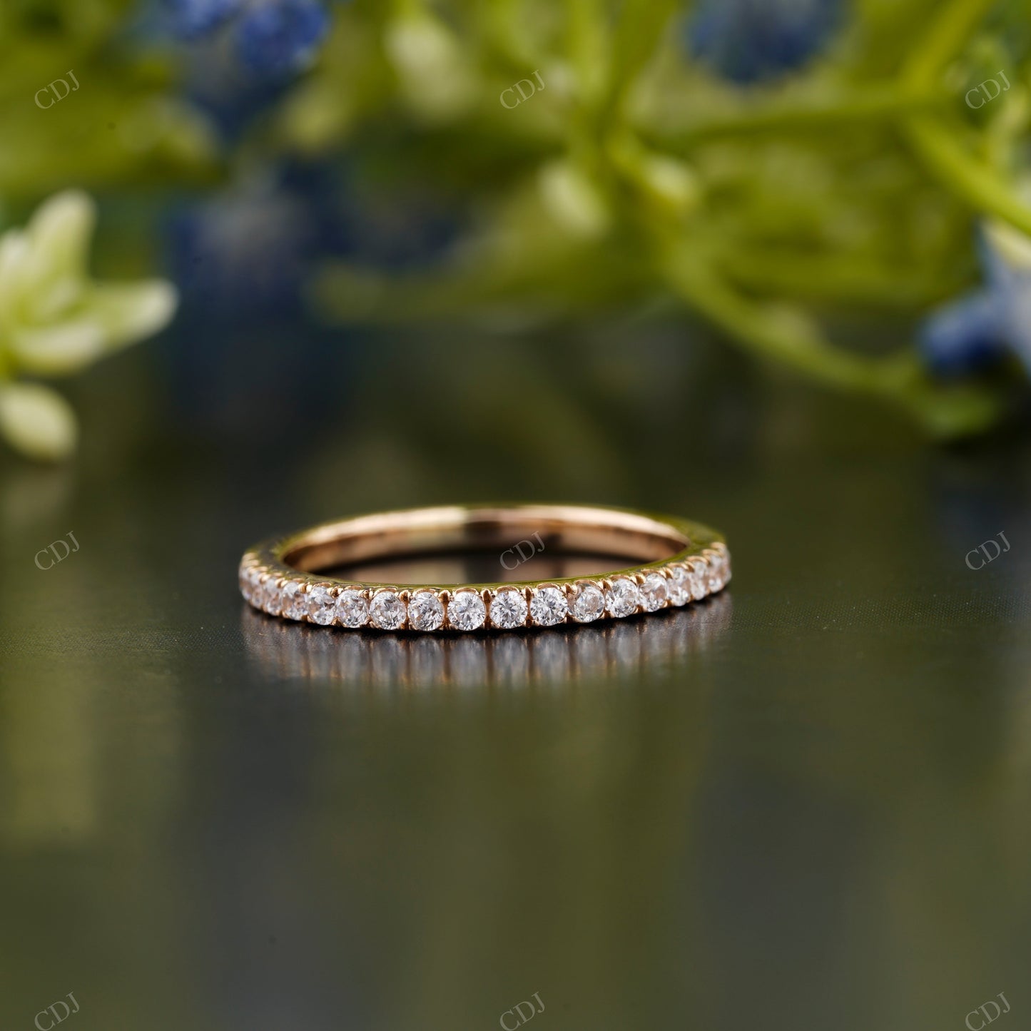 Round Lab-Grown Diamond Pavé Band