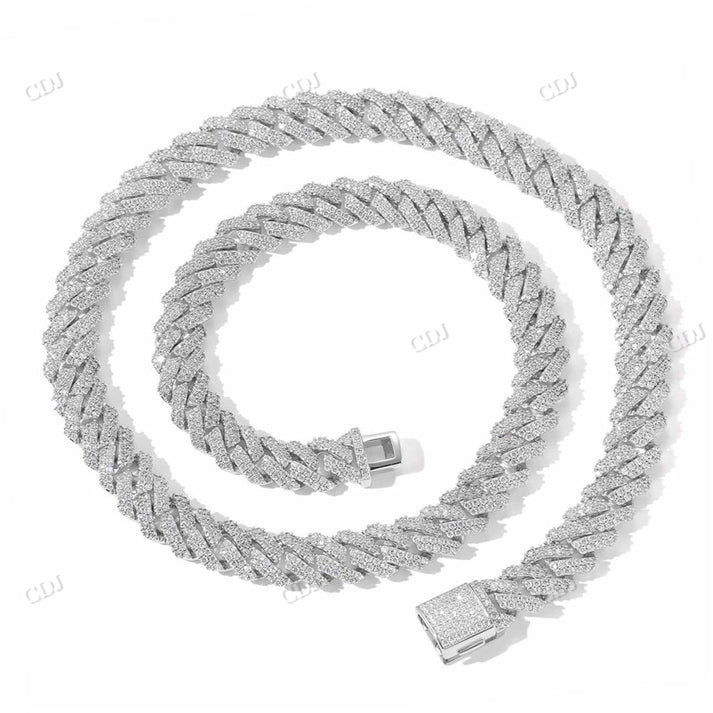 10MM Iced Out Diamond Cuban Chain hip hop jewelry CustomDiamJewel