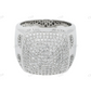 Sterling Silver Moissanite Cluster Ring hip hop ring customdiamjewel