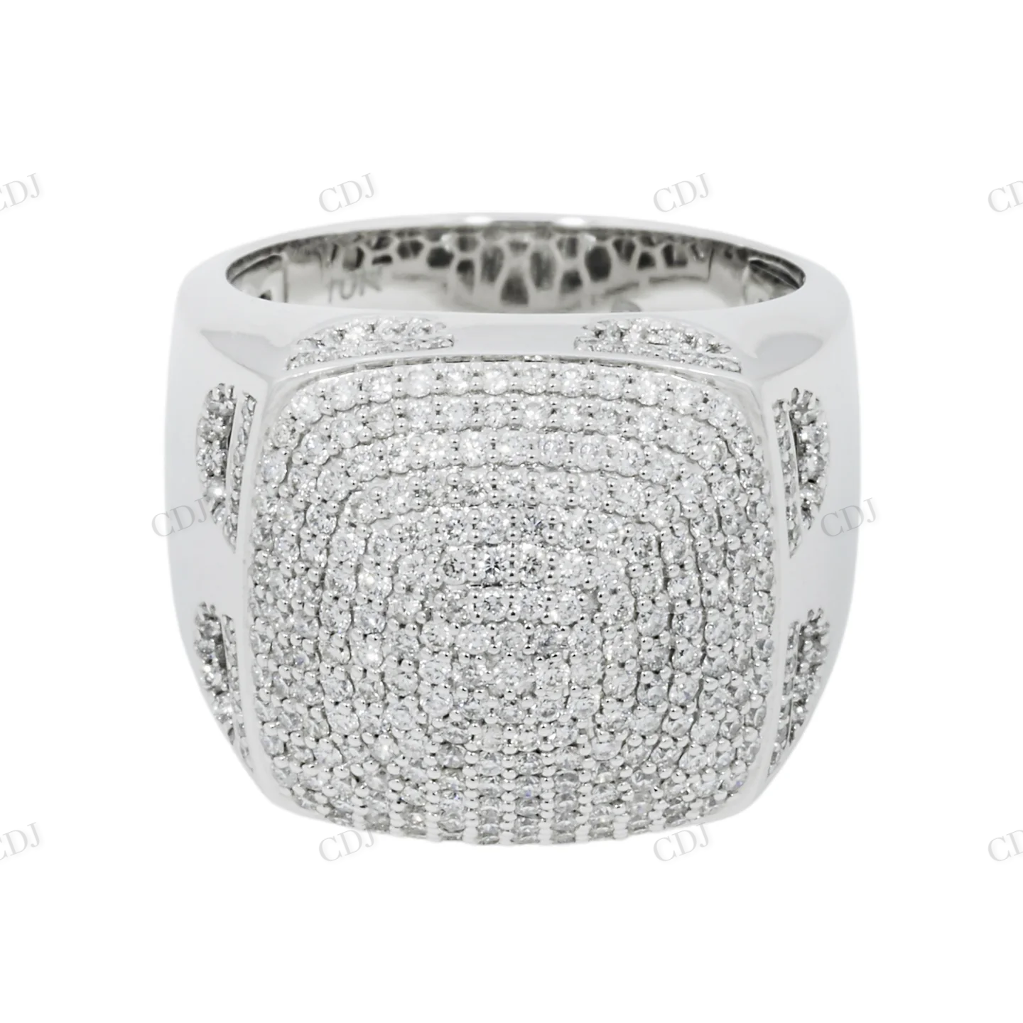 Sterling Silver Moissanite Cluster Ring hip hop ring customdiamjewel