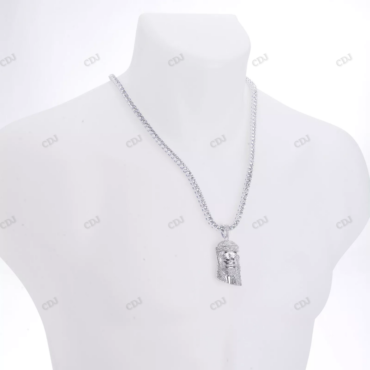 Hip Hop Fully Iced Out Custom Jesus Pendant hip hop jewelry CustomDiamJewel
