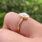Pear Cut Bezel Set Lab Grown Diamond Ring