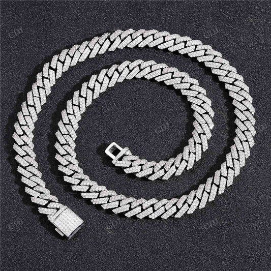 10MM Iced Out Diamond Cuban Chain hip hop jewelry CustomDiamJewel