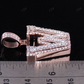 1.5" 1.9 CTW Solid Two Tone Gold Diamond Initial 'W' Letter Pendant CustomDiamJewel