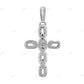 Link Style Two Tone Gold Lab Grown Diamond Cross Pendant Hip Hop Pendent CustomDiamJewel