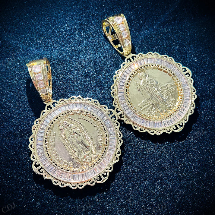 Hip Hop Gold Plated CUC Men Jesus Pendant hip hop jewelry CustomDiamJewel