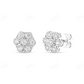 0.30 CT White Gold Flower Bezel Set Stud Earrings Stud earrings CustomDiamJewel
