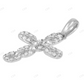 Link Style Two Tone Gold Lab Grown Diamond Cross Pendant Hip Hop Pendent CustomDiamJewel