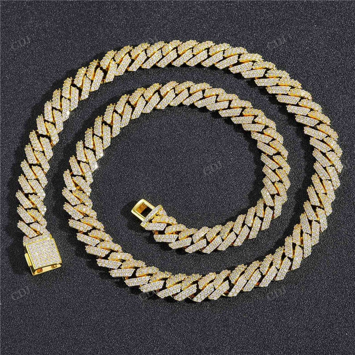 10MM Iced Out Diamond Cuban Chain hip hop jewelry CustomDiamJewel