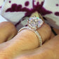 Oval Moissanite 3/4 Eternity  Engagement Ring  customdiamjewel   