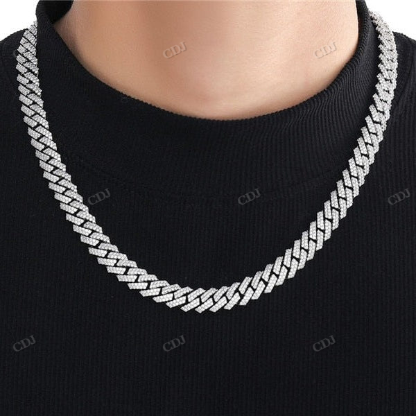 10MM Iced Out Diamond Cuban Chain hip hop jewelry CustomDiamJewel
