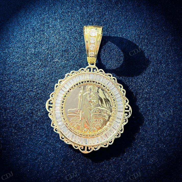 Hip Hop Gold Plated CUC Men Jesus Pendant hip hop jewelry CustomDiamJewel