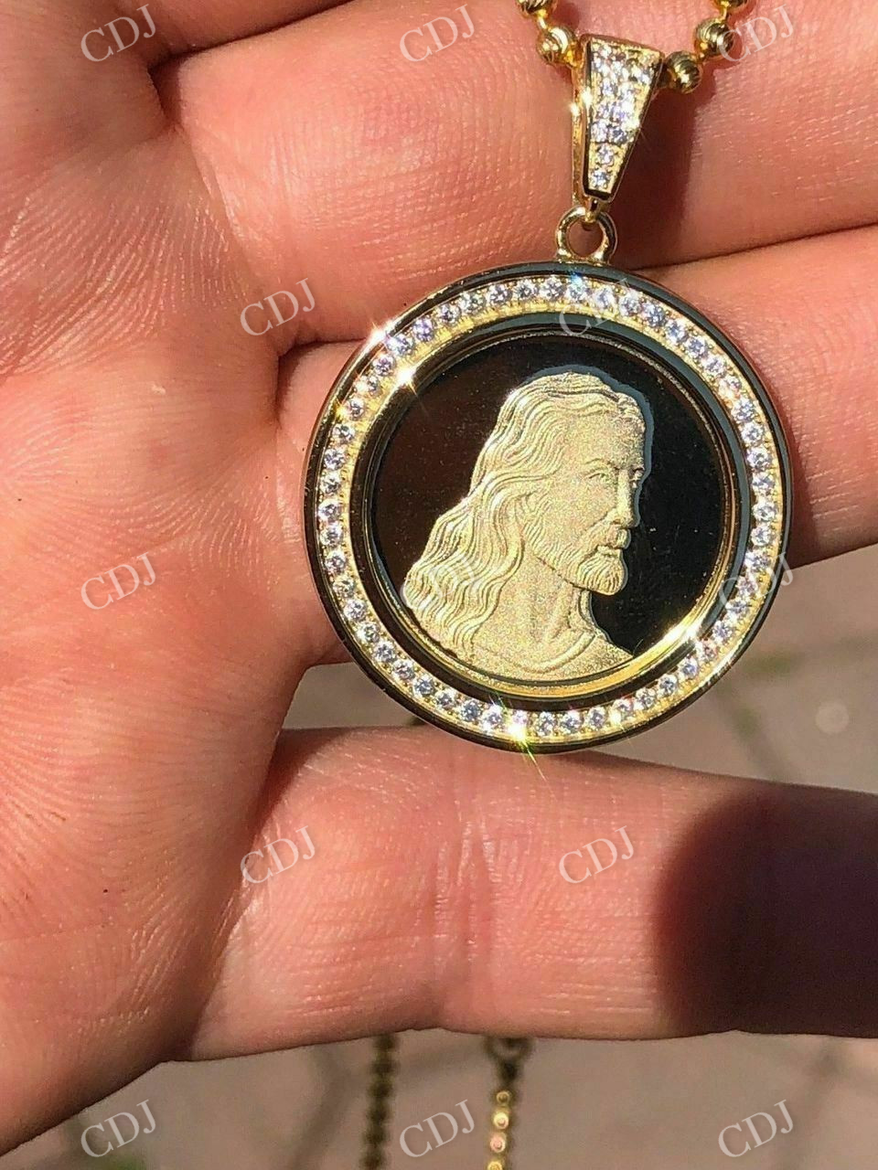 Jesus Last Supper Reversible Coin Pendant  customdiamjewel   