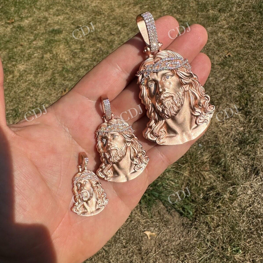 Jesus Piece Iced Out Pendant  customdiamjewel   