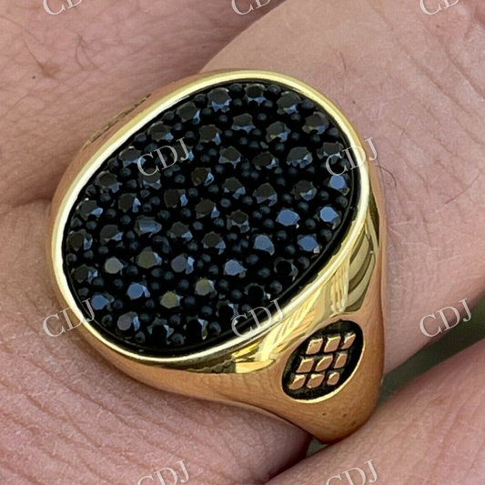 Black Diamond Yellow Gold Ring For Men's  customdiamjewel   