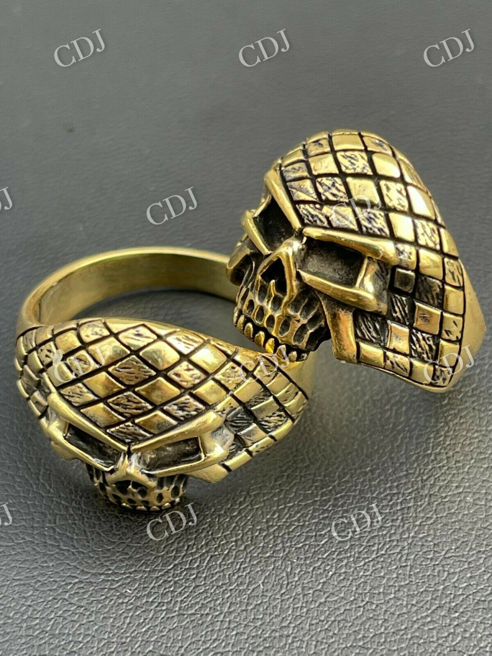 Punisher Terminator Half Skull Rings  customdiamjewel   